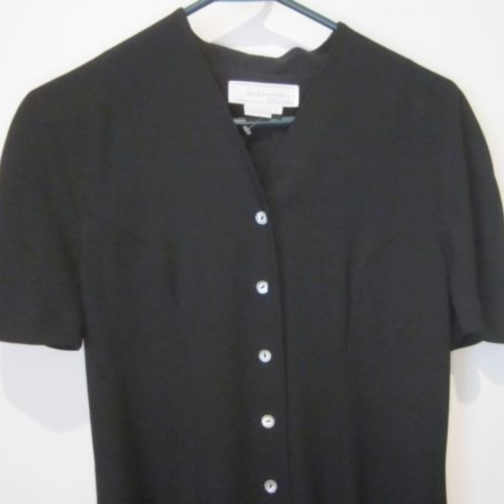 Warren Petites 46" Long Button Front Dress Short Sleeve Size 6 Petite